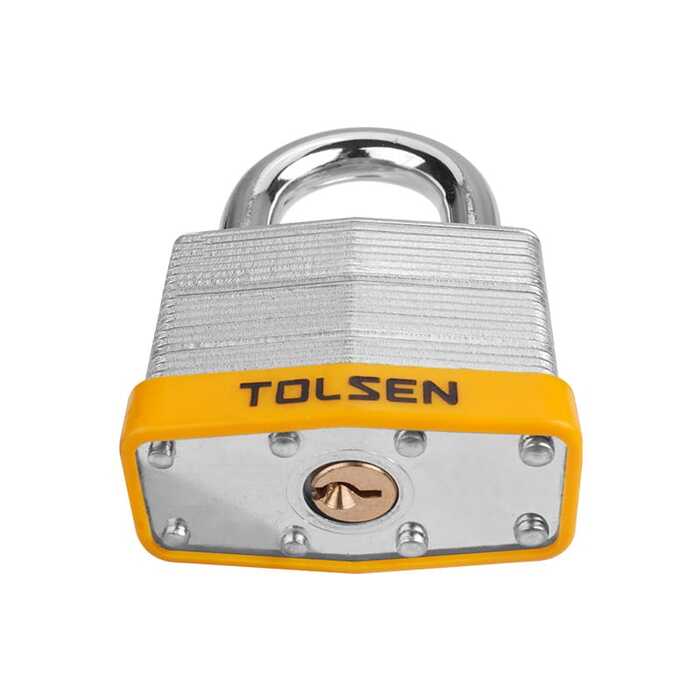 Навісний замок Tolsen 55142 40 мм латунний циліндр гальванізована сталь