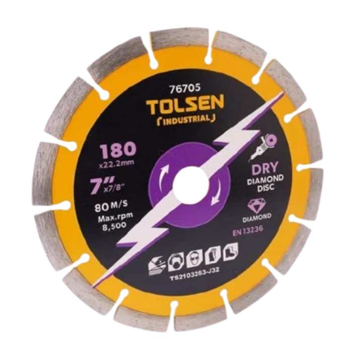 Диск алмазний сегментний Tolsen Profi 230x22.2x10 мм (76707)