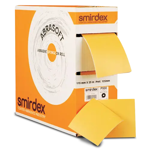 Губка шліфувальна Smirdex Abrasoft 135, рулон 115×125 мм × 25 м, Р150, відривні листи (135-120-150)