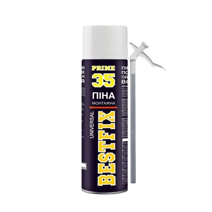 Піна монтажна ручна 500мл (35л) BESTFIX Straw-type (05318)