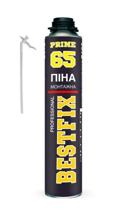 Піна монтажна ручна 800мл (65л) BESTFIX Straw-type (05316)