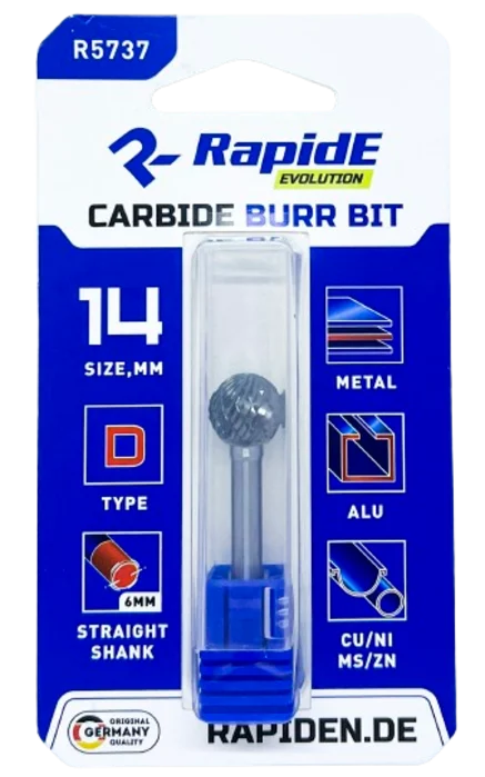 Борфреза твердосплавна по металу RapidE R5733 Тип D D=6 мм (D0605М06) сфера