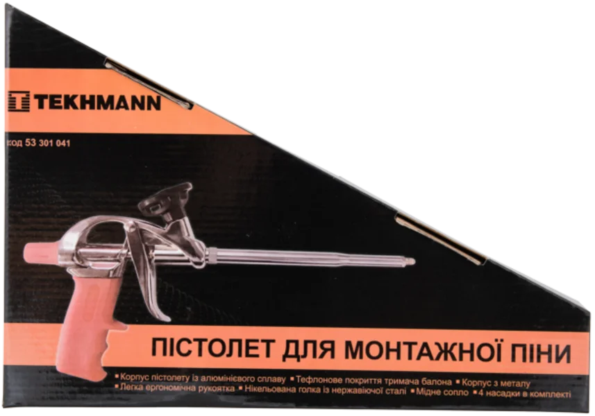 Пістолет для монтажної піни Tekhmann 53301041 тефлон Профі 350 мм
