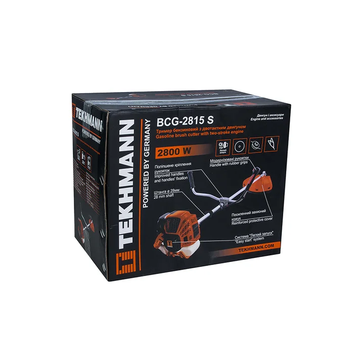 Бензиновий тример Tekhmann BCG-2815 S (2800 Вт, 51.7 см³, ширина зрізу 480 мм, ніж і ліска)