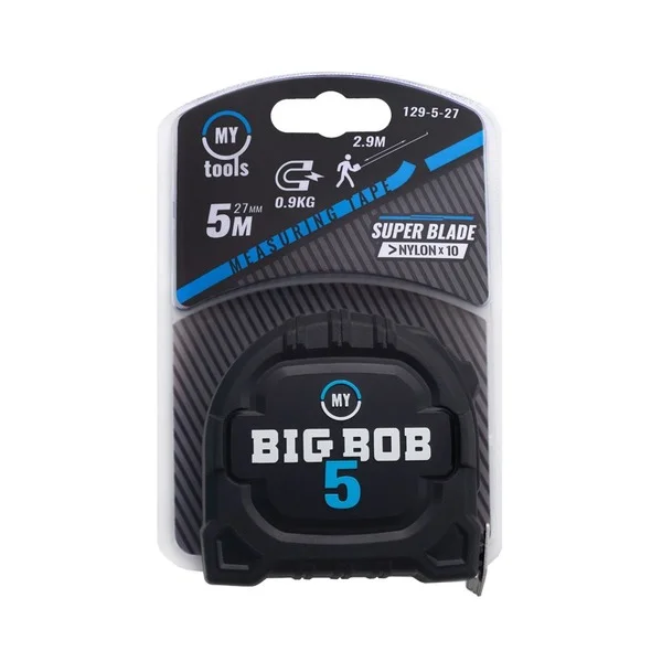 Рулетка вимірювальна MyTools Big Bob 5 м х 27 мм (129-5-27)