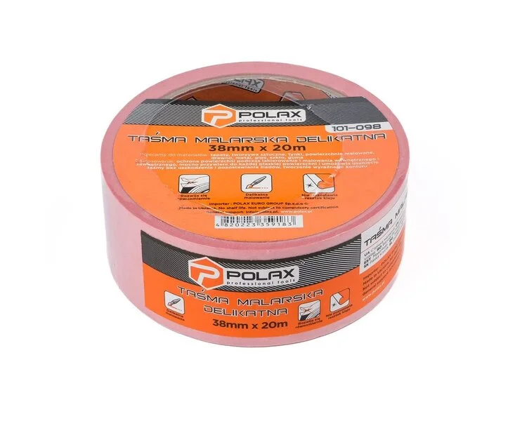 Малярна стрічка Delicate Polax 38 мм х 20 м (101-098)