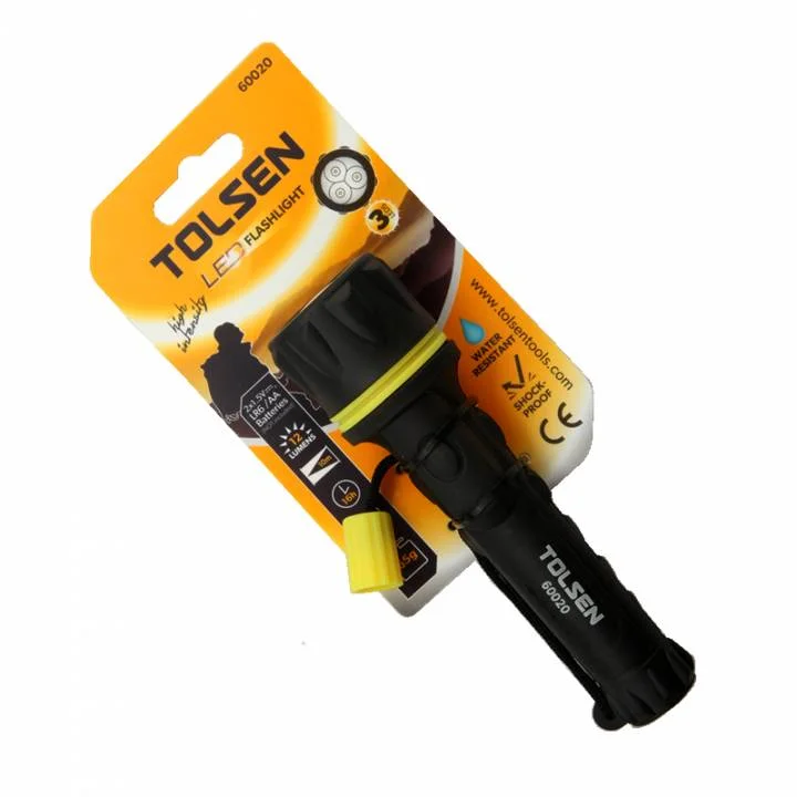 LED ліхтар водонепроникний Tolsen IP62 3-LED 12 Лм 40x148 мм (60020)