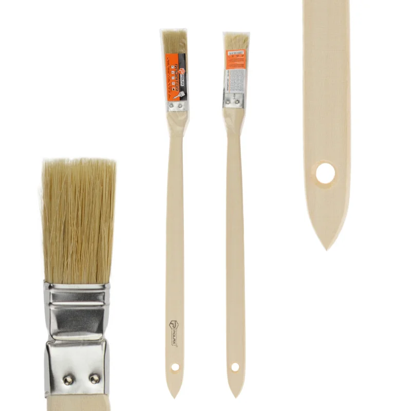 Пензель радіаторний Polax 1" (25 мм), тип «Стандарт», змішаний ворс, дерев’яна ручка (13-001)