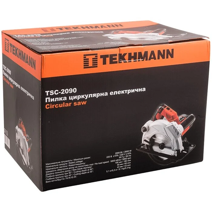 Пила циркулярна Tekhmann TSC-2090 190 мм 2000 Вт