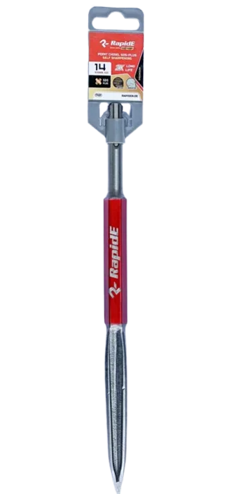 Зубило-піка (гостре) RapidE Red Point SDS-Plus 14×250 мм (НФ-00001124)