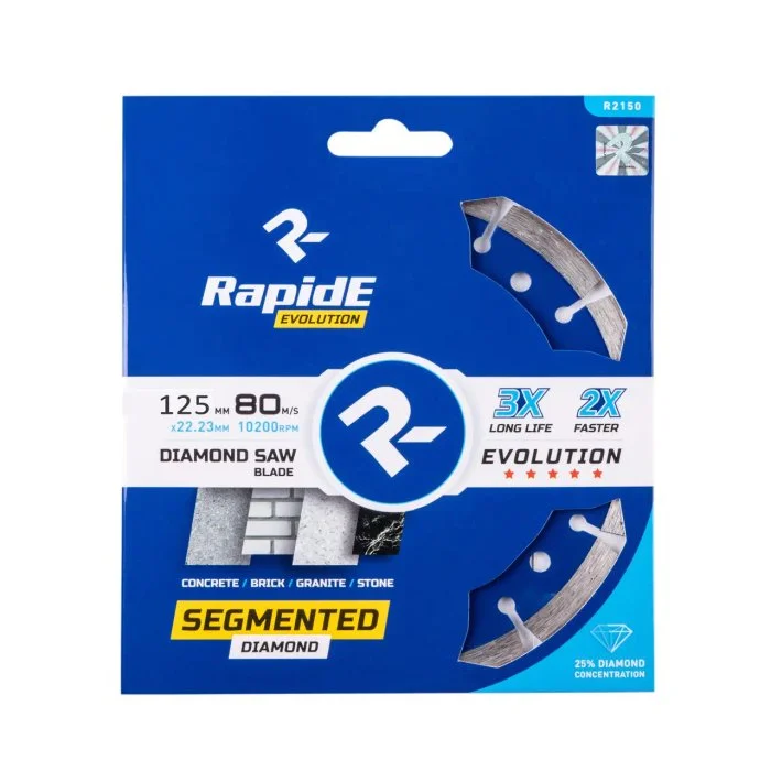 Алмазний диск Rapide Segmented 125 мм * 22.2 мм для бетону, цегли, каменю, граніту (НФ-00000542)