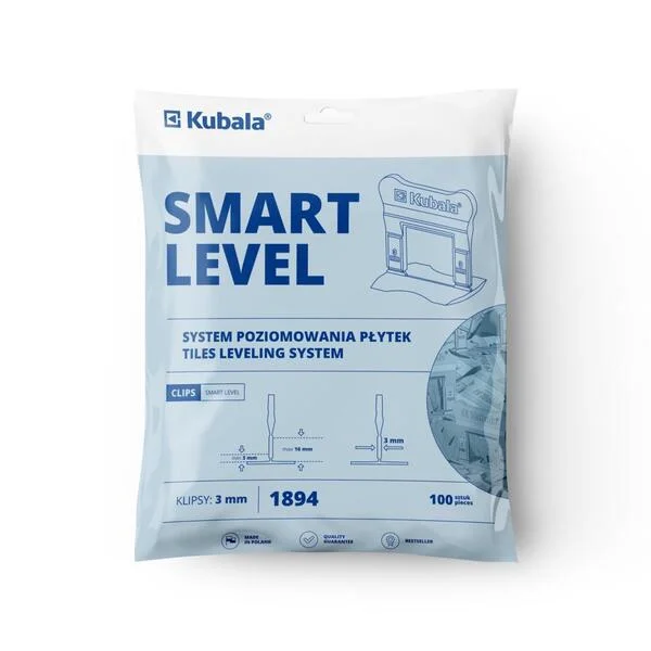 Кліпси (основи) для СВП Kubala Smart Level 3 мм, 100 шт, PP (1894)