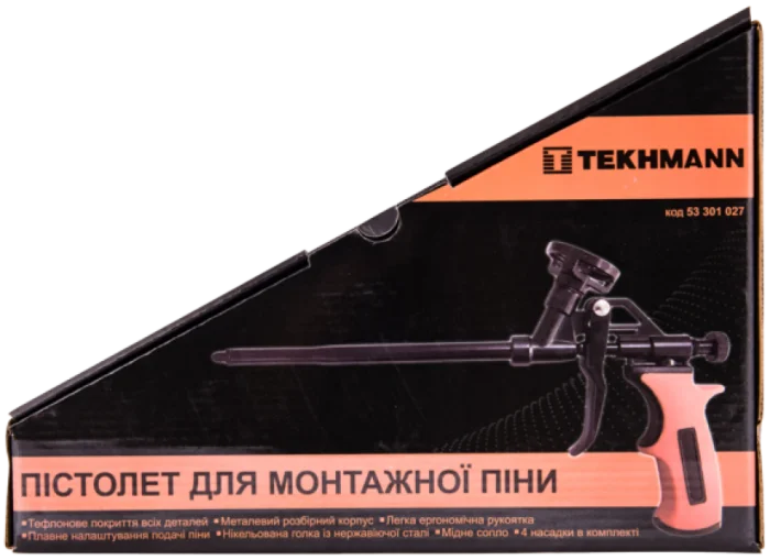 Пістолет для монтажної піни Tekhmann Profi тефлон 325 мм (53301027)