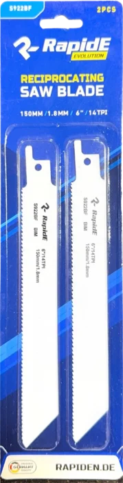 Полотно для сабельних пил RapidE S922BF (бі-метал, 150 мм, крок 1.8 мм) НФ-00003217