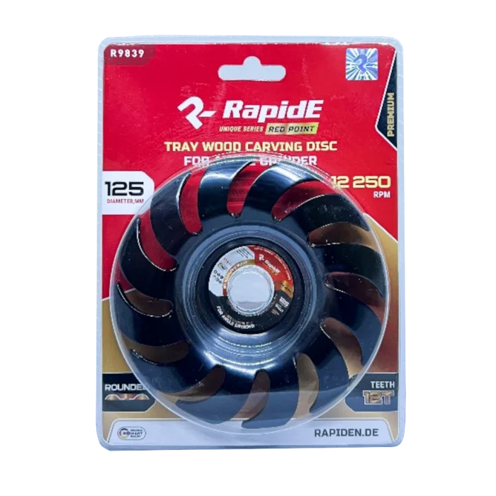 Диск шліфувальний по дереву RapidE RED POINT 125 мм 12T R9839 ЗУБЧАСТИЙ ЗАКРУГЛЕНИЙ (альфа-диск) НФ-00003862
