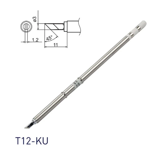 Жало для паяльника T12-KU (ножове / скошене) TAOE-T12-D