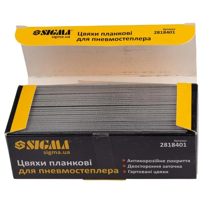 Цвяхи планкові для пневмостеплера Sigma 40 мм 1.25×1 мм (5000 шт., 2818401)