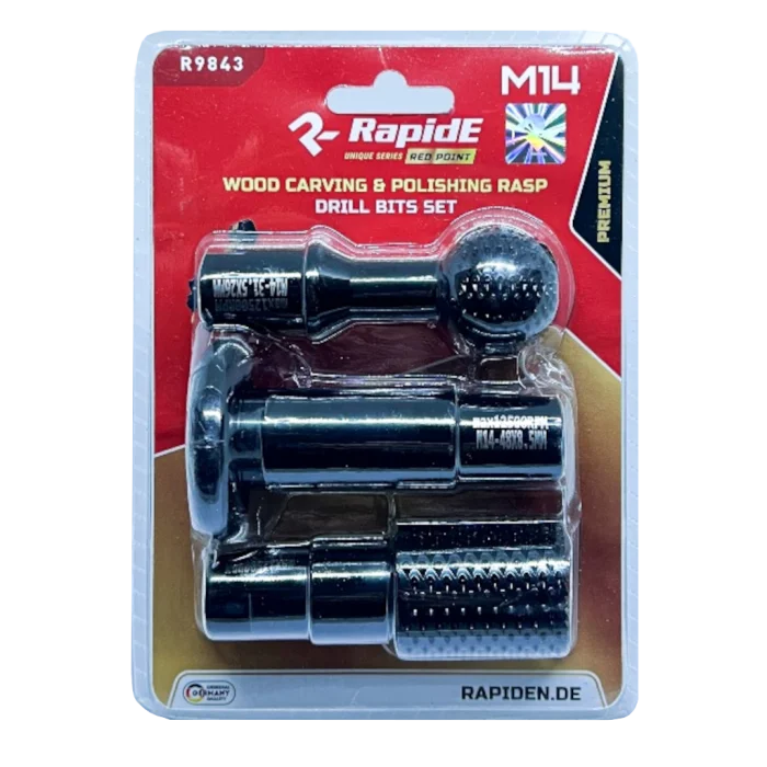 Набір насадок для фігурних робіт по дереву RapidE RED POINT M14 R9843 (альфа-насадки) НФ-00003857