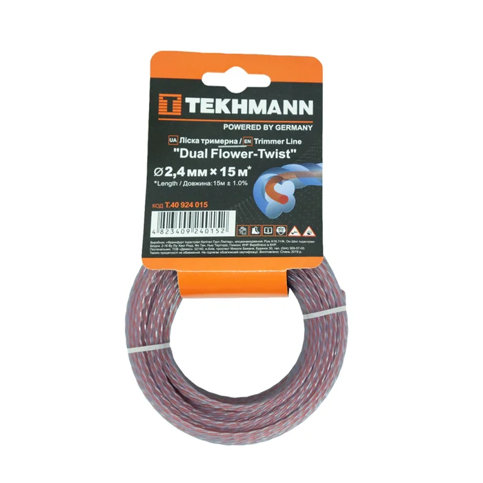 Ліска для тримера Tekhmann DUAL Flower-Twist 2.4 мм х 15 м (T.40924015)
