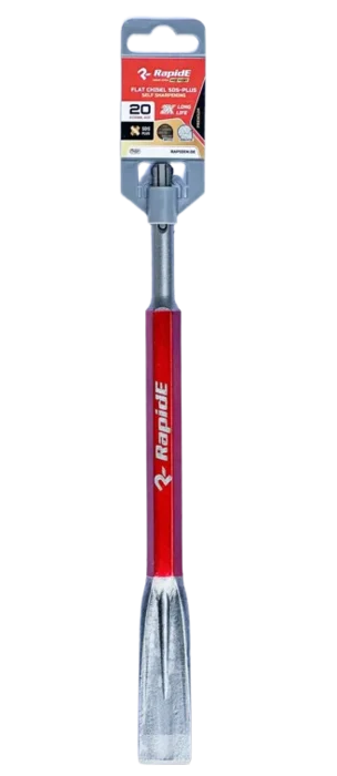 Зубило плоске (лопатка) RapidE Red Point SDS-Plus 20×250 мм (НФ-00001125)