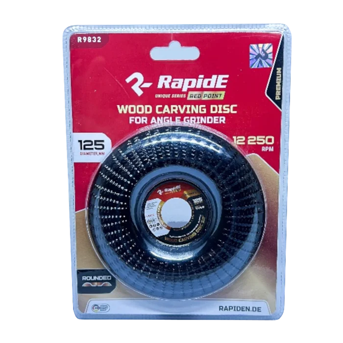 Диск шліфувальний по дереву RapidE RED POINT 125 мм R9832 ЗАКРУГЛЕНИЙ (альфа-диск) НФ-00003852