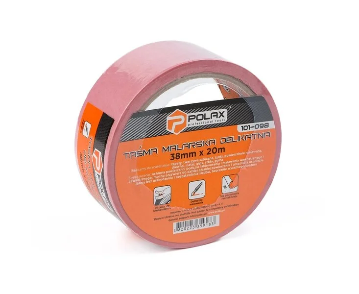 Малярна стрічка Delicate Polax 38 мм х 20 м (101-098)